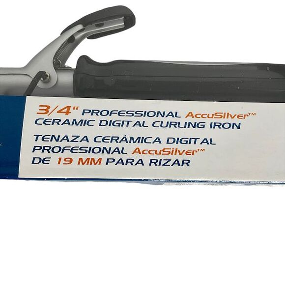 Belson Pro 3/4” Ceramic Digital Curling Iron with Clamp, up to 450F - Picture 3 of 4